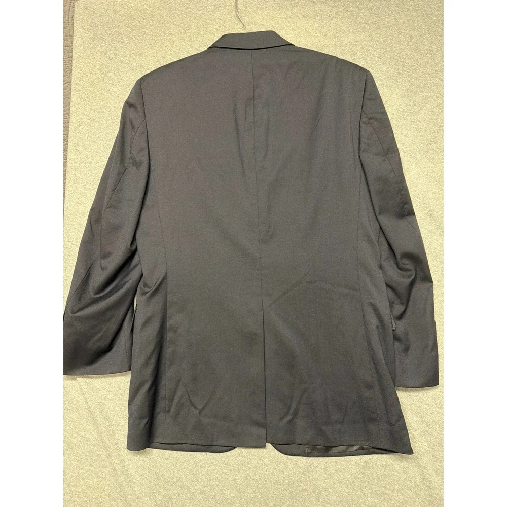 Jos A Bank Signature Collection Navy Blue 100% Wool 2 Button Blazer Jacket 41 LG